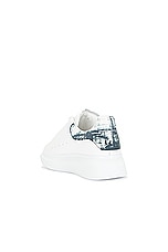 Alexander McQueen Oversized Sneaker in White & Black, view 3, click to view large image.