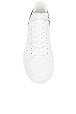 Alexander McQueen Oversized Sneaker in White & Black, view 4, click to view large image.
