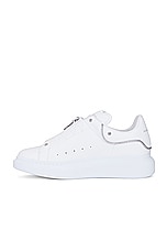 Alexander McQueen Oversized Sneaker in White & Silver, view 5, click to view large image.