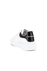Alexander McQueen Sneaker in White & Black, view 3, click to view large image.