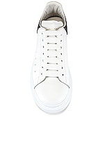 Alexander McQueen Sneaker in White & Black, view 4, click to view large image.