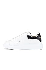 Alexander McQueen Sneaker in White & Black, view 5, click to view large image.