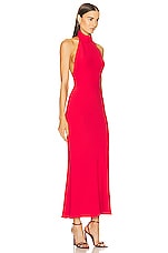 Alexander McQueen Sleeveless Evening Dress in Lust Red, view 2, click to view large image.