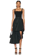 Alexander McQueen Cut And Sew Dress in Black, view 1, click to view large image.