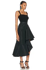 Alexander McQueen Cut And Sew Dress in Black, view 2, click to view large image.