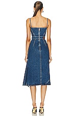 Alexander McQueen Denim Dress in Blue Stone Wash, view 4, click to view large image.