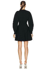 Alexander McQueen Corset Crewneck Mini Dress in Black, view 3, click to view large image.