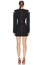 Alexander McQueen Day Dress in Black, view 4, click to view large image.