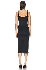 Alexander McQueen Cut And Sew Dress in Black, view 3, click to view large image.
