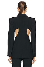 Alexander McQueen Sharp Blazer in Black, view 3, click to view large image.