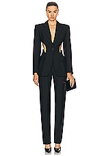 Alexander McQueen Sharp Blazer in Black, view 4, click to view large image.
