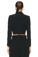 Alexander McQueen Crop Jacket in Black, view 3, click to view large image.