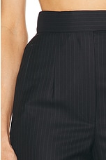 Alexander McQueen Wool Pinstripe Trouser in Navy, view 6, click to view large image.