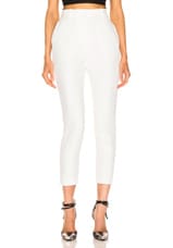 Alexander McQueen High Waisted Cigarette Pant in Ivory, view 1, click to view large image.
