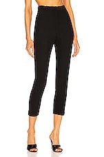 Alexander McQueen High Waisted Cigarette Pant in Black, view 1, click to view large image.