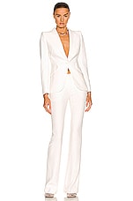 Alexander McQueen Tailored Pant in Light Ivory, view 4, click to view large image.