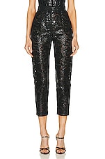 Alexander McQueen Lace High Waisted Pant in Black, view 1, click to view large image.