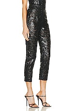 Alexander McQueen Lace High Waisted Pant in Black, view 2, click to view large image.