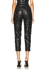 Alexander McQueen Lace High Waisted Pant in Black, view 3, click to view large image.