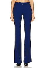 Alexander McQueen Narrow Bootcut Trouser in Black & Ultramarine, view 1, click to view large image.