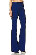 Alexander McQueen Narrow Bootcut Trouser in Black & Ultramarine, view 2, click to view large image.