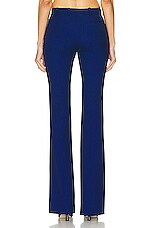 Alexander McQueen Narrow Bootcut Trouser in Black & Ultramarine, view 3, click to view large image.