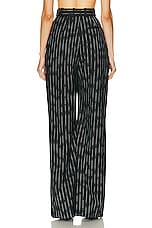 Alexander McQueen Certified Broken Stripe Trouser in Black & Ivory, view 3, click to view large image.