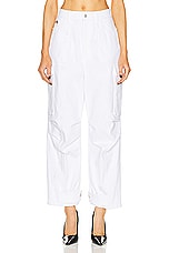Alexander McQueen Denim Trouser in Optical White, view 1, click to view large image.