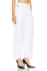 Alexander McQueen Denim Trouser in Optical White, view 2, click to view large image.
