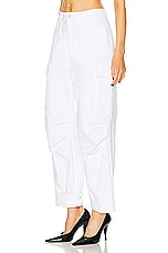 Alexander McQueen Denim Trouser in Optical White, view 3, click to view large image.