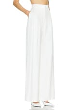 Alexander McQueen Twill Trouser in Ivory, view 2, click to view large image.