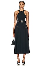 Alexander McQueen Midi Skirt in Navy, view 4, click to view large image.