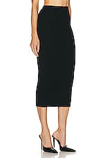 Alexander McQueen High Waisted Pencil Midi Skirt in Black, view 2, click to view large image.