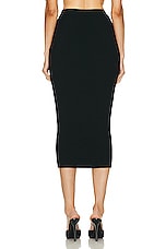 Alexander McQueen High Waisted Pencil Midi Skirt in Black, view 3, click to view large image.