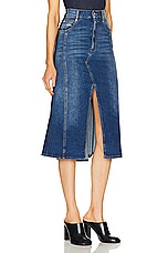Alexander McQueen Denim Skirt in Worn Wash, view 2, click to view large image.
