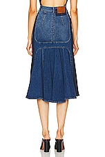 Alexander McQueen Denim Skirt in Worn Wash, view 3, click to view large image.