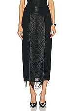 Alexander McQueen Armour Stitch Skirt in Black, view 1, click to view large image.