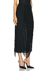 Alexander McQueen Armour Stitch Skirt in Black, view 2, click to view large image.