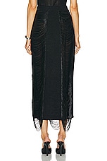 Alexander McQueen Armour Stitch Skirt in Black, view 3, click to view large image.