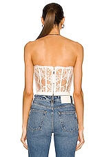 Alexander McQueen Lace Bustier in Ivory, view 3, click to view large image.