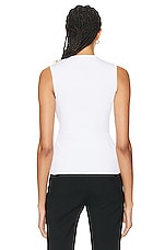 Alexander McQueen Slash Sleeveless Top in Optic White, view 4, click to view large image.