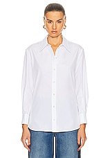 Alexander McQueen Men's Shirt in Optical White, view 1, click to view large image.