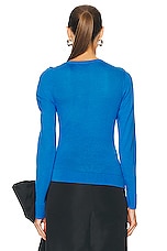 Alexander McQueen Asymmetric Knot Top in Lapis Blue, view 4, click to view large image.
