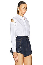 Alexander McQueen Poplin Shirt in Optical White, view 2, click to view large image.