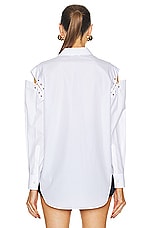 Alexander McQueen Poplin Shirt in Optical White, view 3, click to view large image.