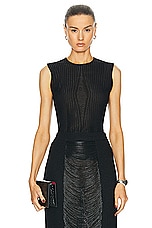 Alexander McQueen Armour Stitch Top in Black, view 1, click to view large image.