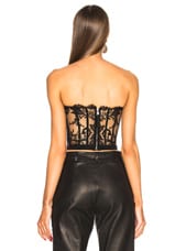 Alexander McQueen Lace Bustier in Black, view 3, click to view large image.