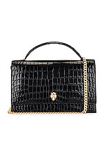 Alexander McQueen Medium Skull Bag in Black, view 1, click to view large image.