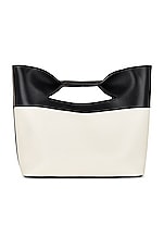 Alexander McQueen Bow Small Bag in Black & White, view 3, click to view large image.