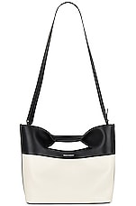 Alexander McQueen Bow Small Bag in Black & White, view 6, click to view large image.